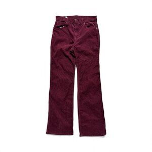 GAP Vintage Flare High Rise Corduroy Pants 29/8R Burgundy 29 Inseam